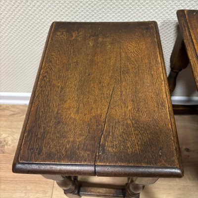 Antique Oak Nesting Tables, Set of 3-ALF-2033542