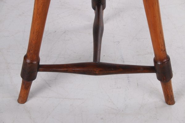 Antique Oak Stool with Patina, 1920s-EZZ-883383