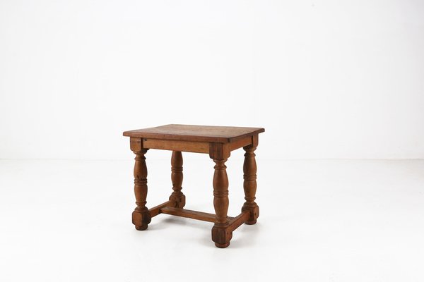 Antique Oak Wooden Side Table, 1850s-YSY-1295690