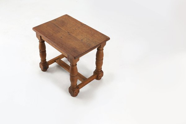 Antique Oak Wooden Side Table, 1850s-YSY-1295690