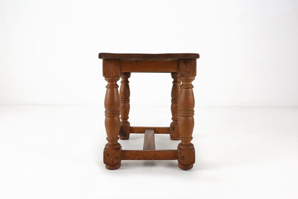 Antique Oak Wooden Side Table, 1850s-YSY-1295690