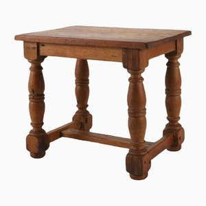 Antique Oak Wooden Side Table, 1850s-YSY-1295690