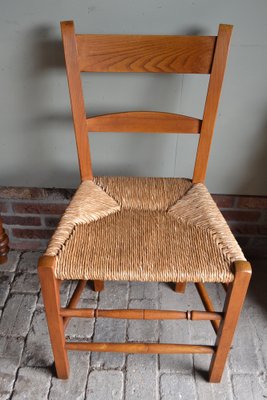 Antique Oak Writing Table with Chair, 1850, Set of 2-GTG-1735649