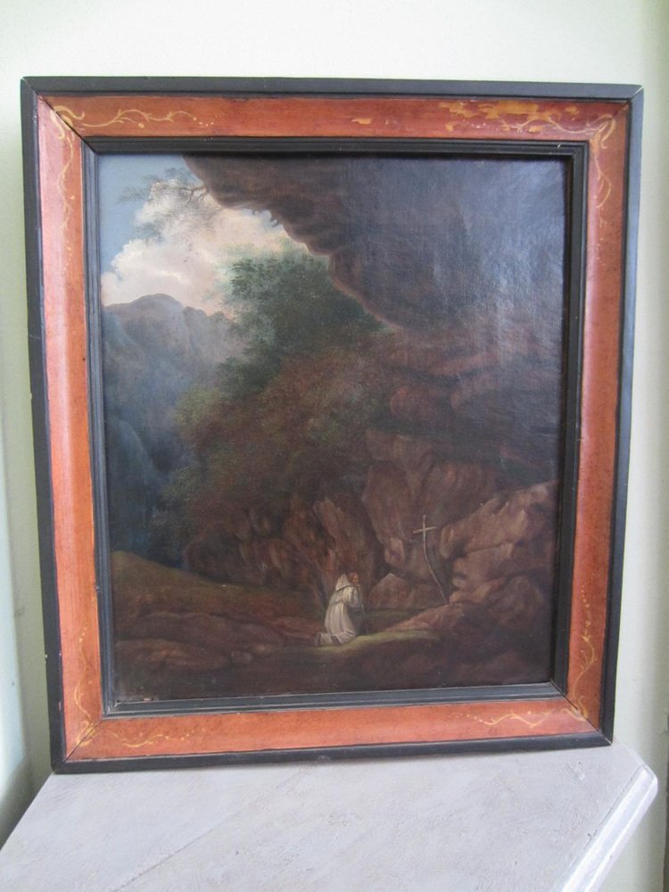 Antique Oil Painting of St. Francis, 1800s