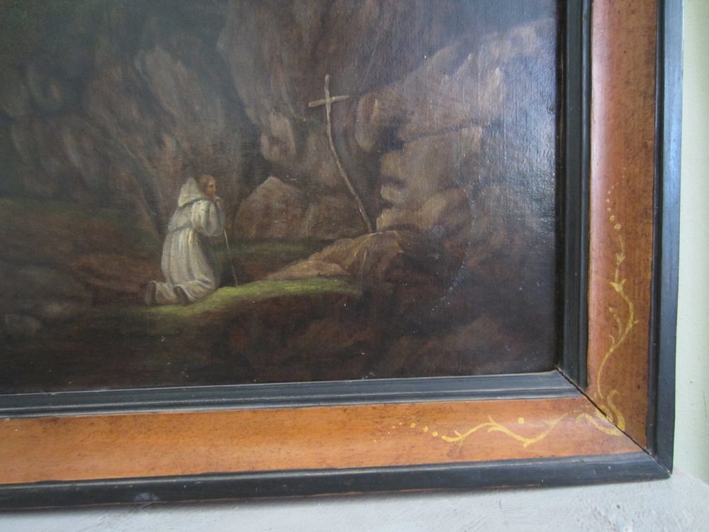 Antique Oil Painting of St. Francis, 1800s