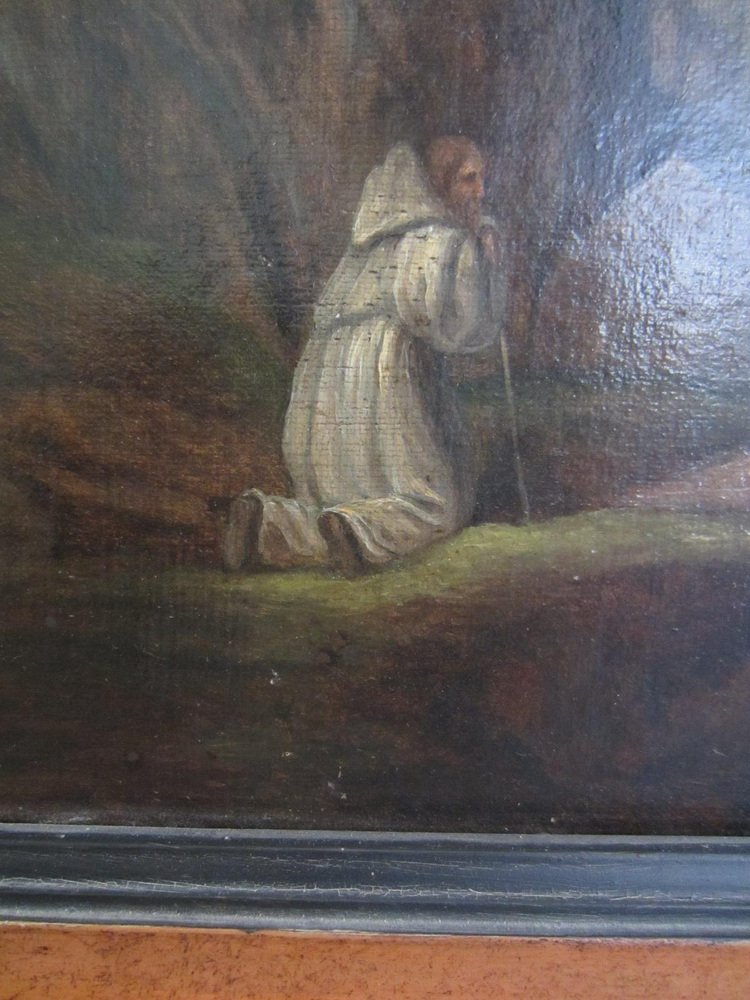 Antique Oil Painting of St. Francis, 1800s