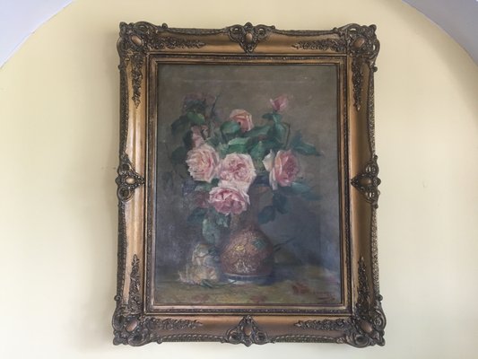 Antique Oil Painting on Canvas, 1920s-WQQ-963809