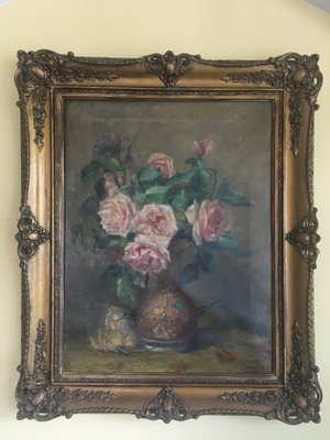 Antique Oil Painting on Canvas, 1920s-WQQ-963809