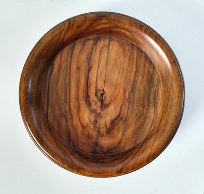 Antique Olive Wood Bowl Italy-FO-1259848