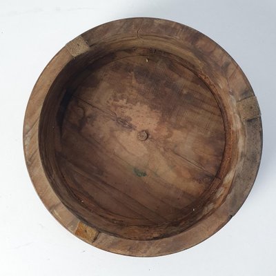 Antique Olive Wood Bowl Italy-FO-1259848