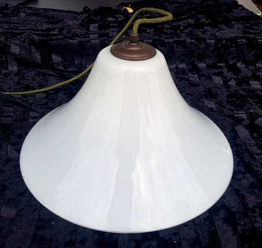 Antique Opaline Glass Ceiling Lamp