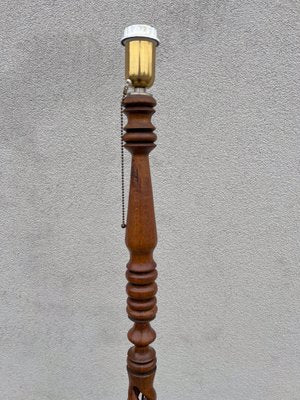 Antique Open Barley Twist Wooden Floor Lamp, 1920s-WZZ-1802331