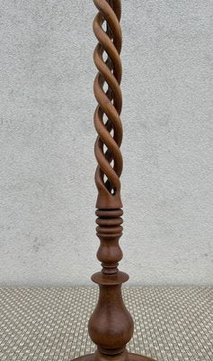 Antique Open Barley Twist Wooden Floor Lamp, 1920s-WZZ-1802331