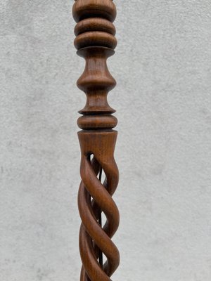 Antique Open Barley Twist Wooden Floor Lamp, 1920s-WZZ-1802331