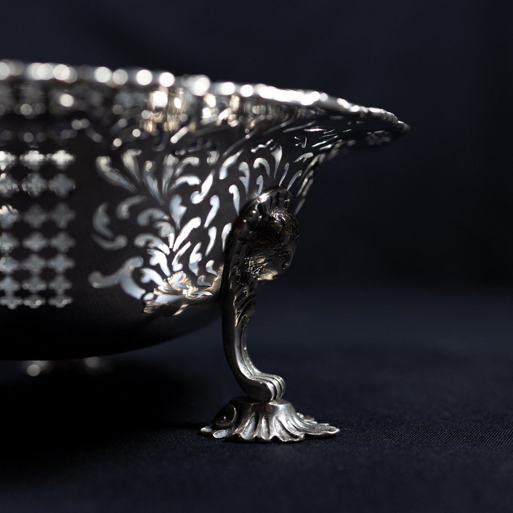 Antique Openwork Silver Basket, 1771