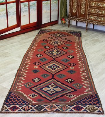 Antique Oriental Nomadic Ardabil Kilim, 1930s-UZN-1411004