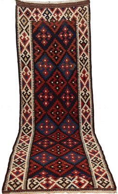 Antique Oriental Nomadic Ardabil Kilim Rug, 1930s-UZN-1411002