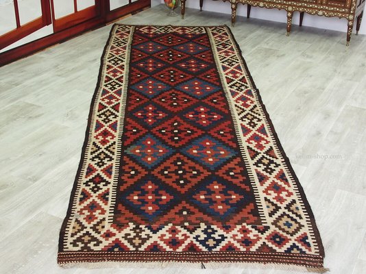 Antique Oriental Nomadic Ardabil Kilim Rug, 1930s-UZN-1411002