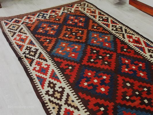 Antique Oriental Nomadic Ardabil Kilim Rug, 1930s-UZN-1411002