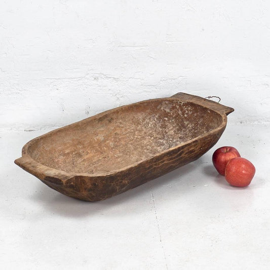 Antique Oval Flour Kneading Bowl, 1900