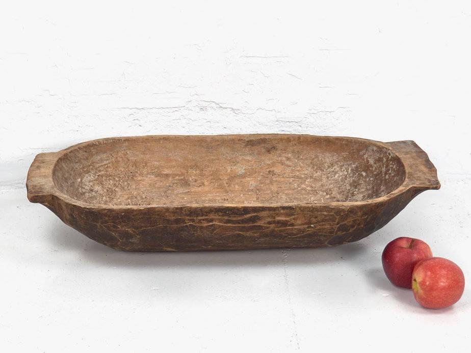 Antique Oval Flour Kneading Bowl, 1900