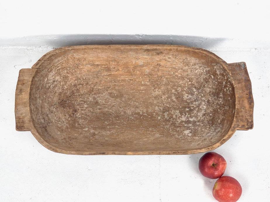 Antique Oval Flour Kneading Bowl, 1900