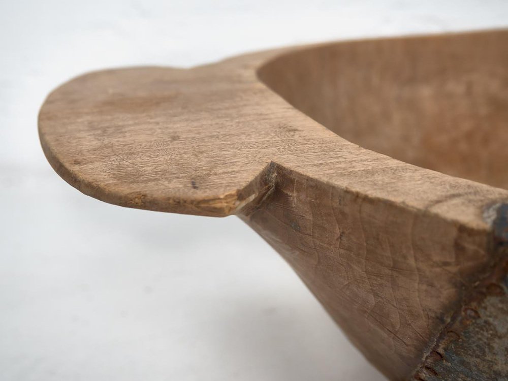 Antique Oval Flour Kneading Bowl, 1900