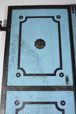 Antique Oversized Blue Iron Double Doors, 1880s-IND-1351125