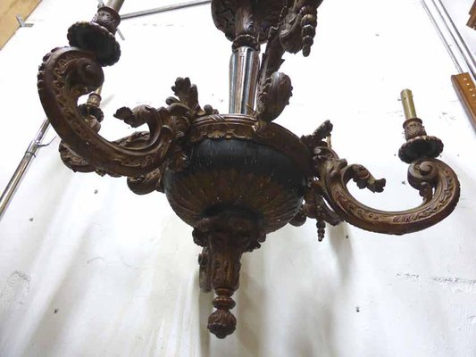 Antique Painted Wooden Chandelier Rockery Style-WSV-605501