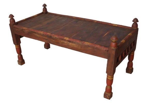 Antique Pakistanian Coffee Table in Wood, 1920s-UZN-1395888