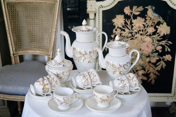 Antique Paris Porcelain Coffee Service, France, 1865, Set of 11-DVX-1817738