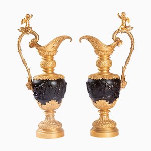 Antique Patinated Bronze Ewers, Set of 2-CEJ-488396