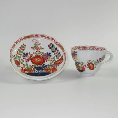 Antique Patterned Imari Cups & Saucers from Meissen, Set of 6-BMM-765488