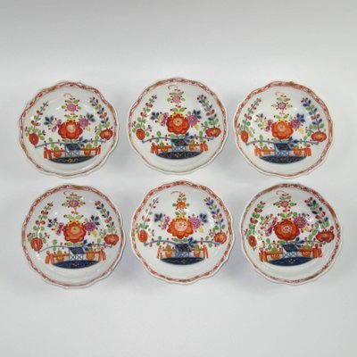 Antique Patterned Imari Cups & Saucers from Meissen, Set of 6-BMM-765488