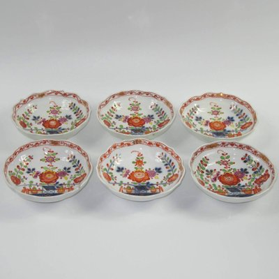 Antique Patterned Imari Cups & Saucers from Meissen, Set of 6-BMM-765488