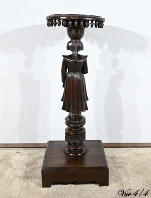 Antique Pedestal in Chestnut, 1890s-RVK-1771123