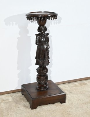 Antique Pedestal in Chestnut, 1890s-RVK-1771123