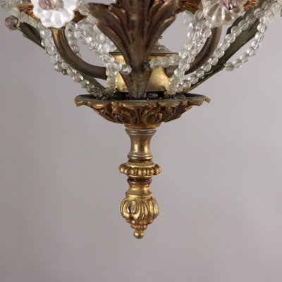 Antique Pendant in Gilded Bronze and Glass-VMM-2023927