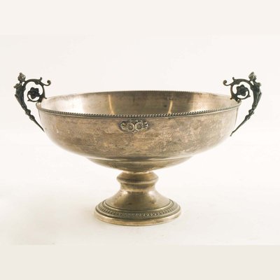 Antique Pewter & Silver Centerpiece-NJV-772625