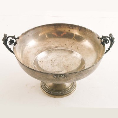 Antique Pewter & Silver Centerpiece-NJV-772625