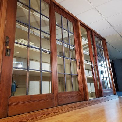 Antique Pitch Pine University Lab Cabinet, 1900s-NQV-749315