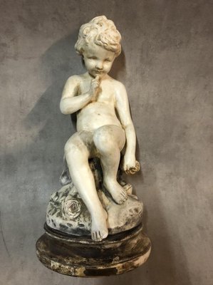 Antique Plaster Silent Child of Falconnet Sculpture-SDV-673935