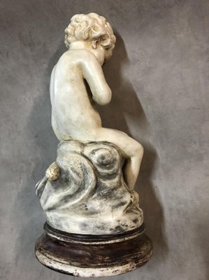 Antique Plaster Silent Child of Falconnet Sculpture-SDV-673935