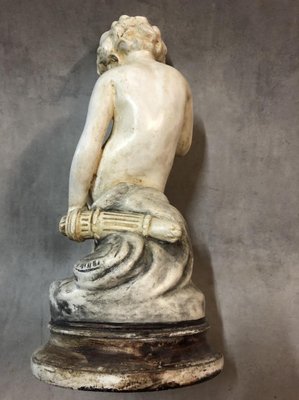 Antique Plaster Silent Child of Falconnet Sculpture-SDV-673935