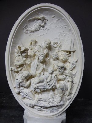 Antique Plaster The Nativity Moulding Sculpture-WSV-605382