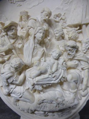 Antique Plaster The Nativity Moulding Sculpture-WSV-605382