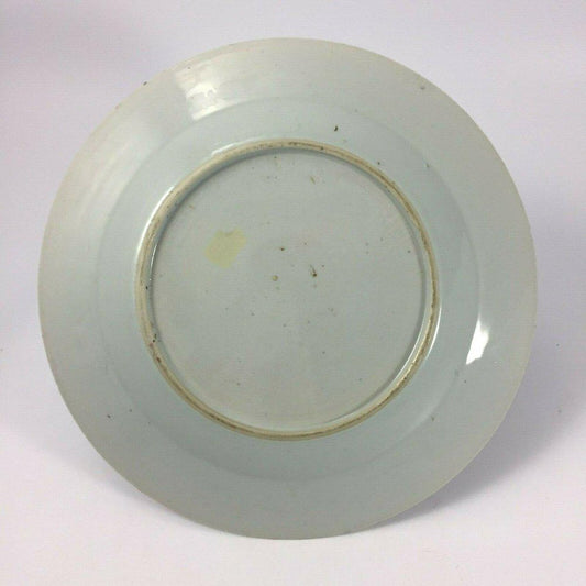 Antique Plate in White Porcelain with Floral Decor