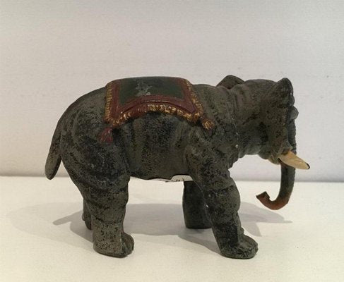 Antique Polychrome Elephant, 1900s-BA-658294