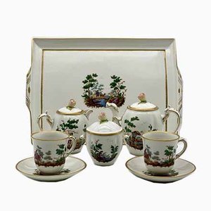 Antique Porcelain Coffee Service by Ginori, S.C.Ginori for Richard Ginori, Set of 8-PYA-860854