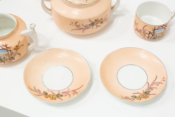 Antique Porcelain Coffee Service Set, Set of 15-UJE-750760